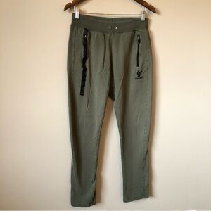 Freddy Comfy High Rise Waist Athleisure Joggers Sweat Pants Bottoms Green
